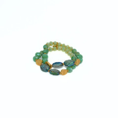 Armband hellgrün | 2-reihig 0