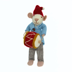 Filzmäuse handgefertigte | mit Trommel 0